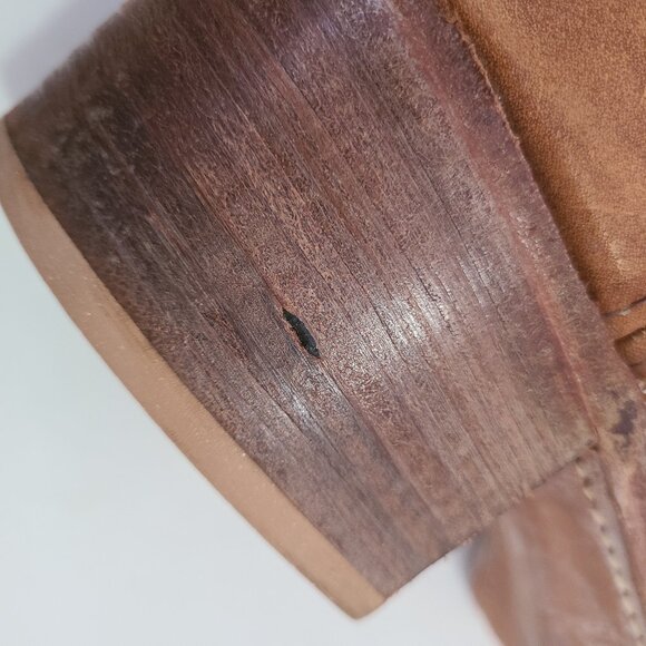 Vintage Mens 13 D Frye Black Label All Leather Square Toe 2563 Campus Boots 70s - Picture 12 of 16